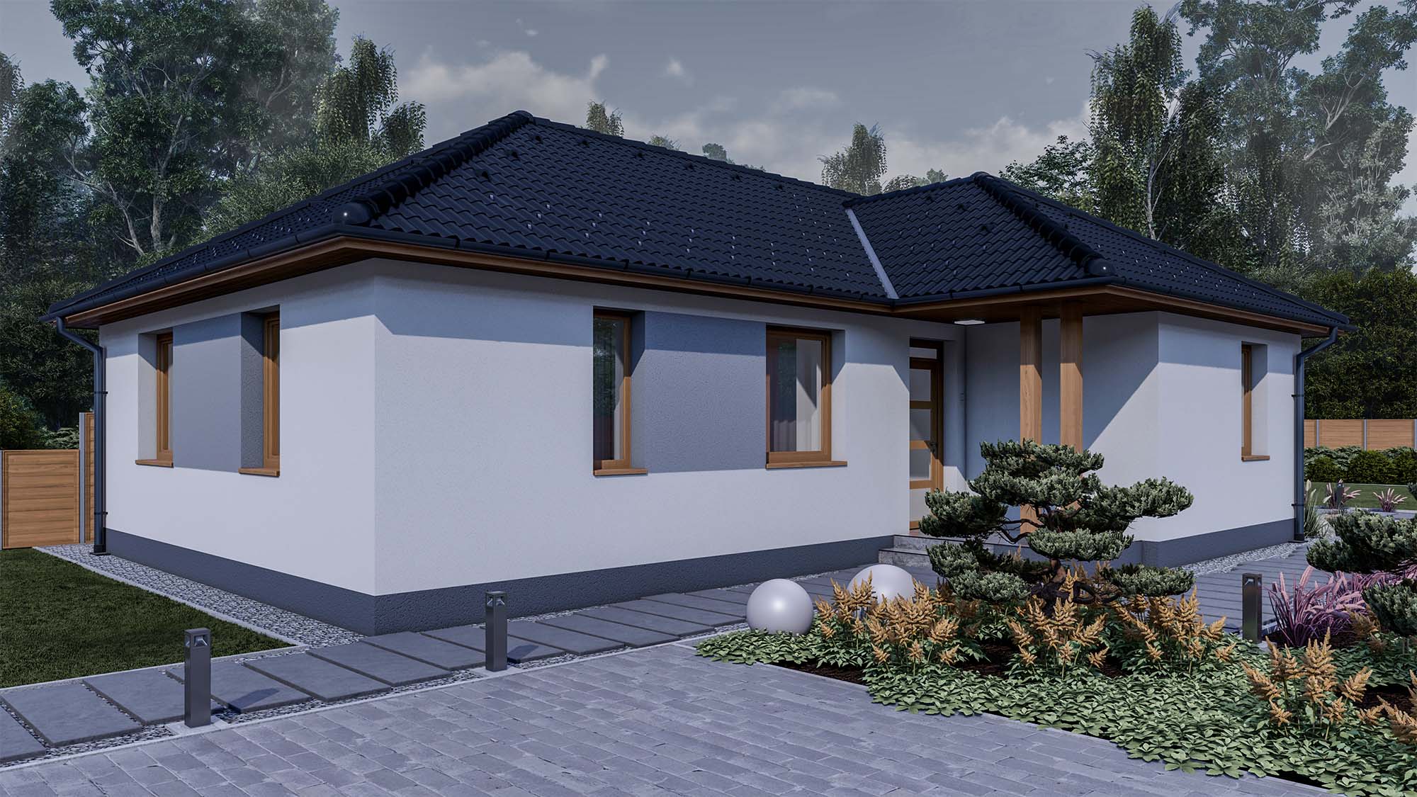 100 m2 ház (4 hálószoba + nappali) keskeny