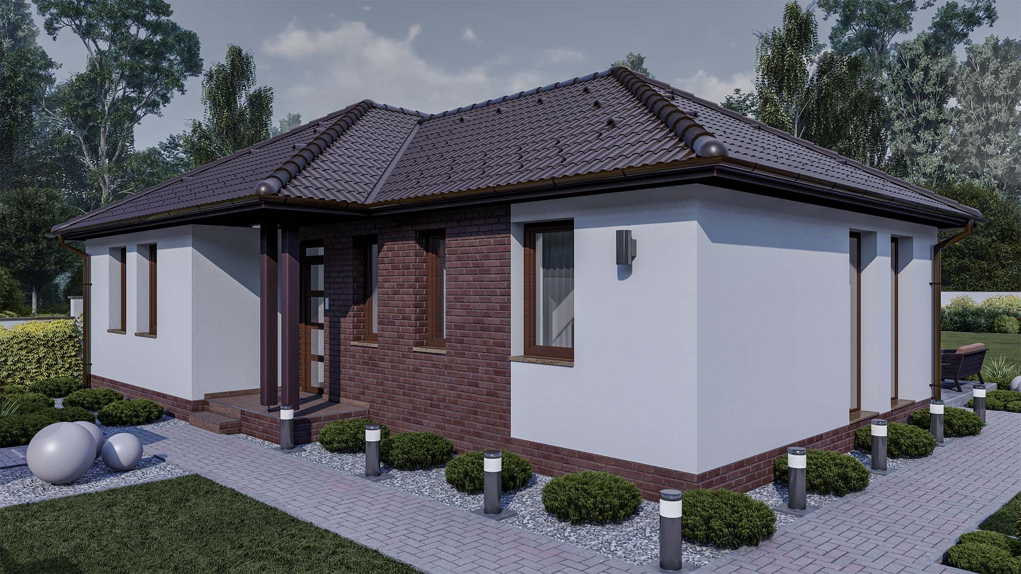 90 m2 ház (3 hálószoba + nappali) normál
