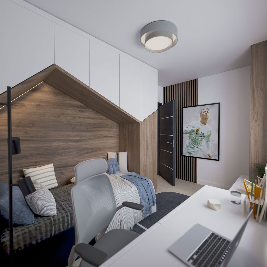 65 m2 lakás (2 hálószoba + nappali) normál